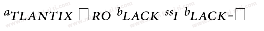 Atlantix Pro Black SSi Black字体转换